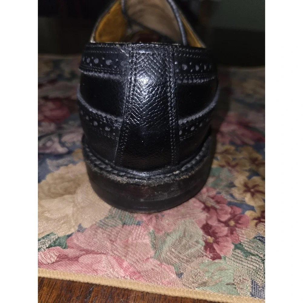 Vintage Florsheim Imperial Kenmoor 92604 Black Pebble Grain Longwing 10.5 D 1971